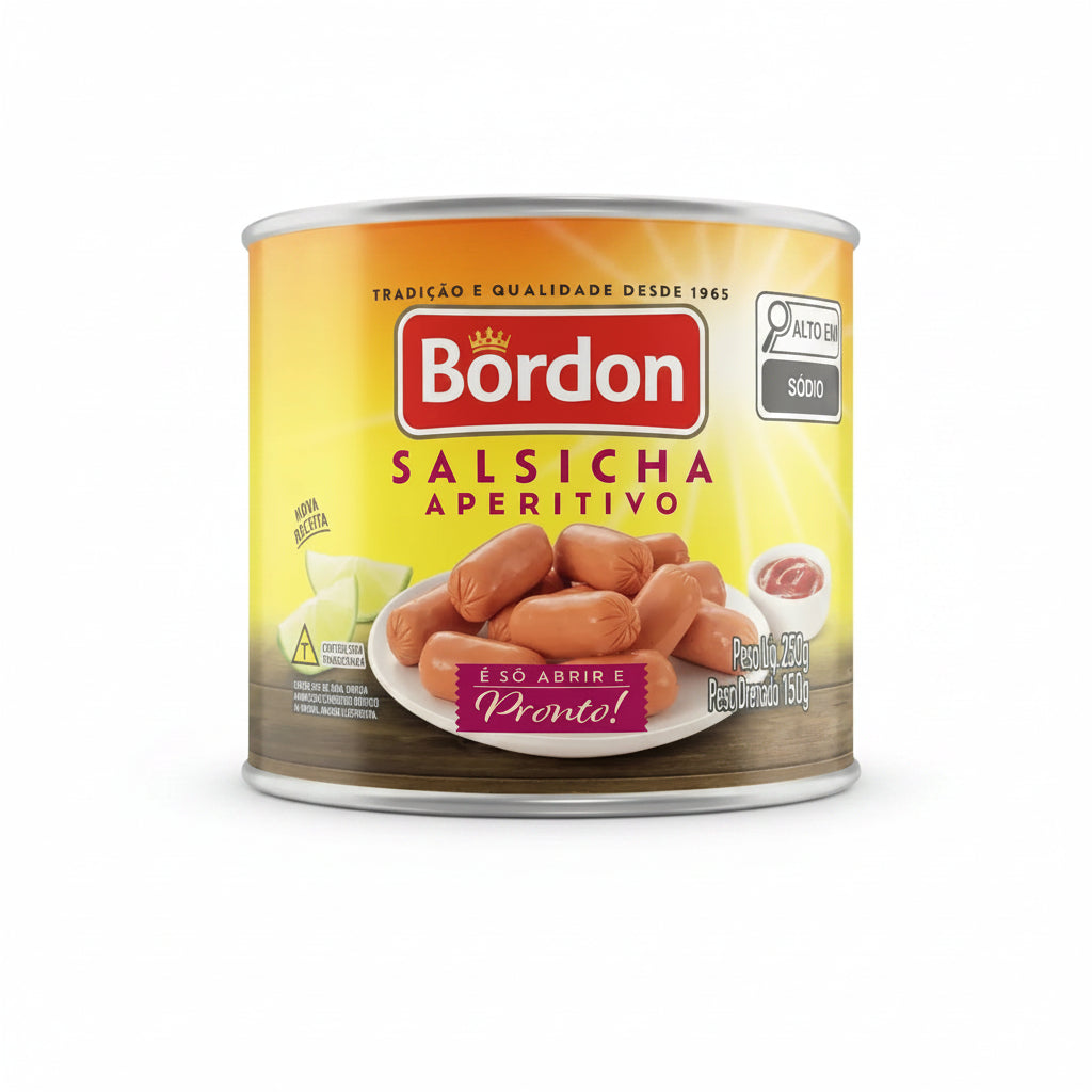 Bordon - Salsicha Aperitivo Enlatada (250g)
