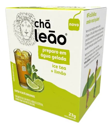 Leão Chá Gelado: Ice Tea + Limão - 10 sachês (23g)