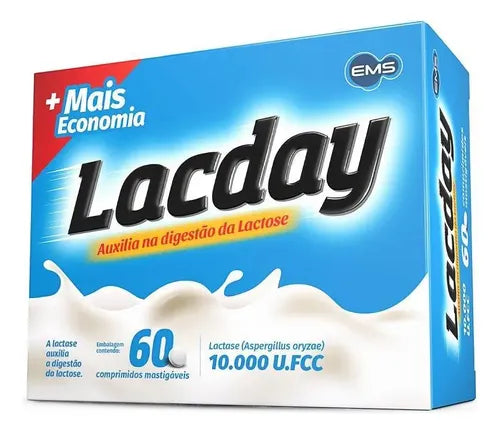 Lacday Enzima Digestiva Lactase  mastigáveis