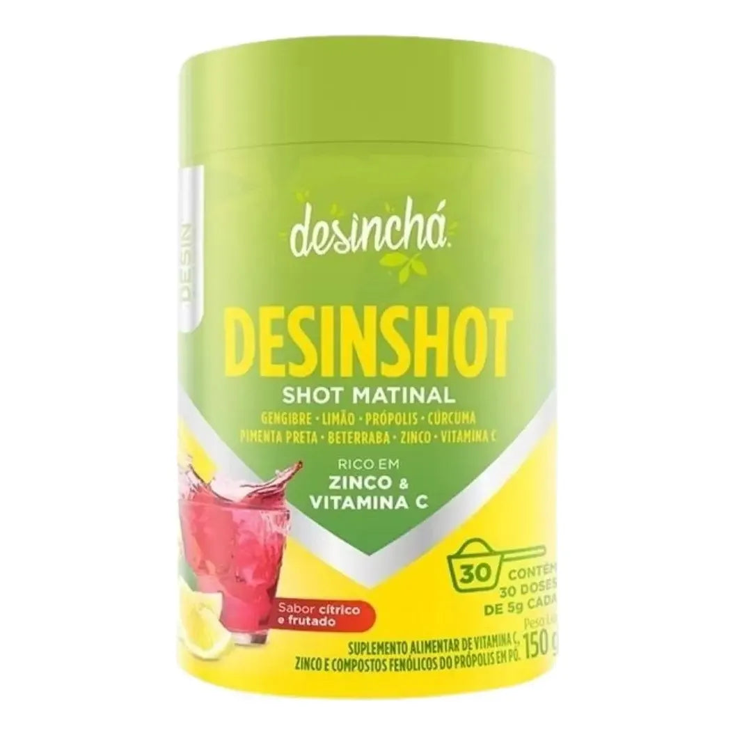 Desinshot Desinchá – Shot Matinal Cítrico e Frutado para 30 Dias (150g)