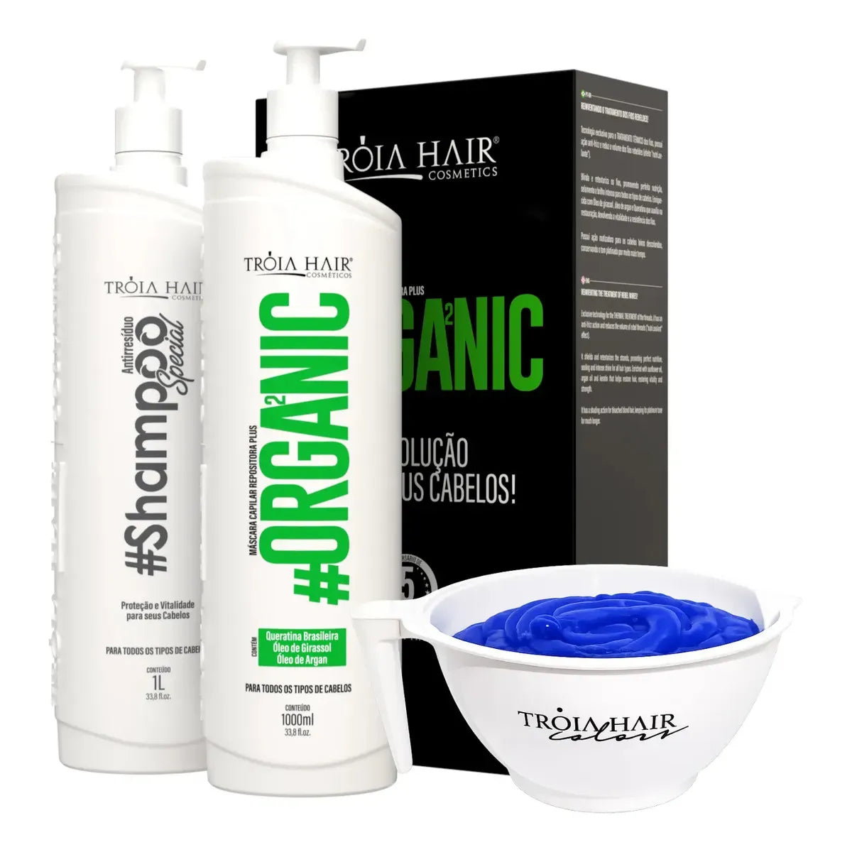 Escova Progressiva Tróia Hair Semi Definitiva Sem Formol (2x1000ml)