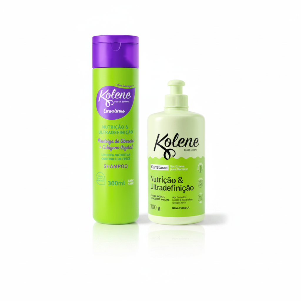 Kit Kolene Curvaturas Shampoo e Gel Creme para Pentear