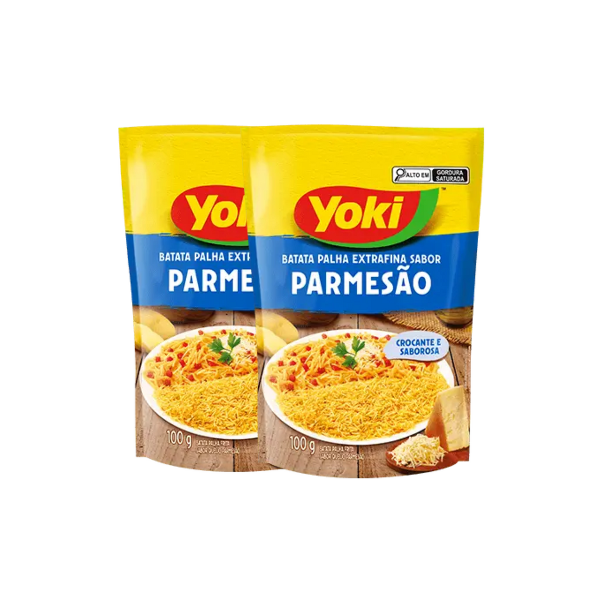 Yoki Batata Palha Extra Fina Sabor Parmesão 2x100g