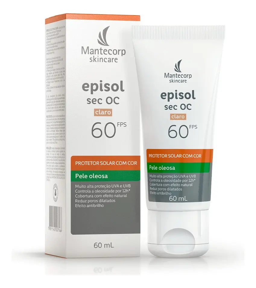 Mantecorp Protetor Solar Episol Sec Oc Fps 60 Claro 60ml