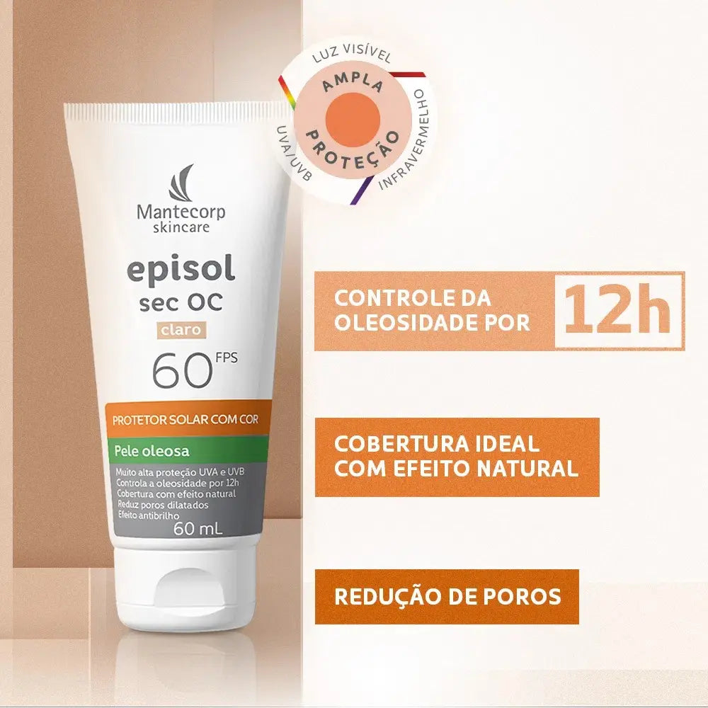 Mantecorp Protetor Solar Episol Sec Oc Fps 60 Claro 60ml