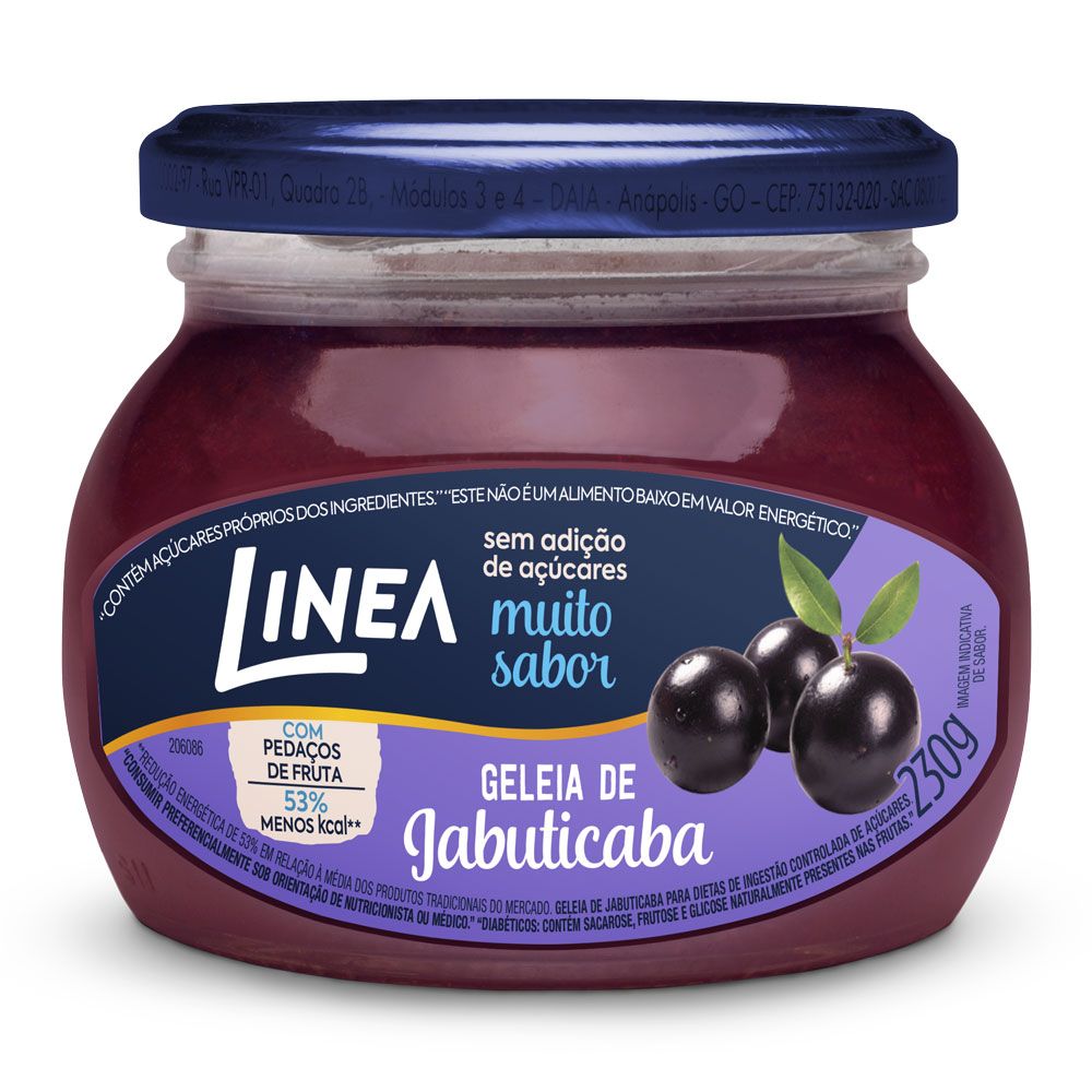 Linea Geléia - Zero Açúcar Muito Sabor (230g) - Sabores: