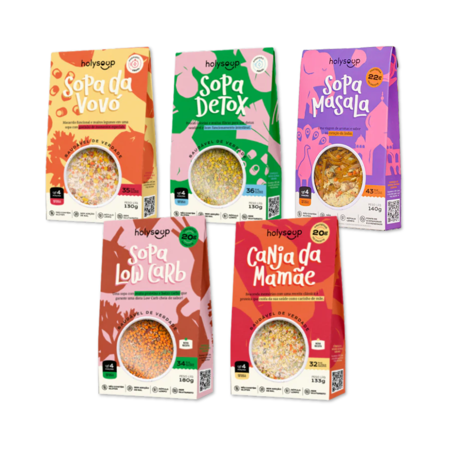 HolySoup Sopas Sem Glúten 100% Natural (Unidade) - Sabores: