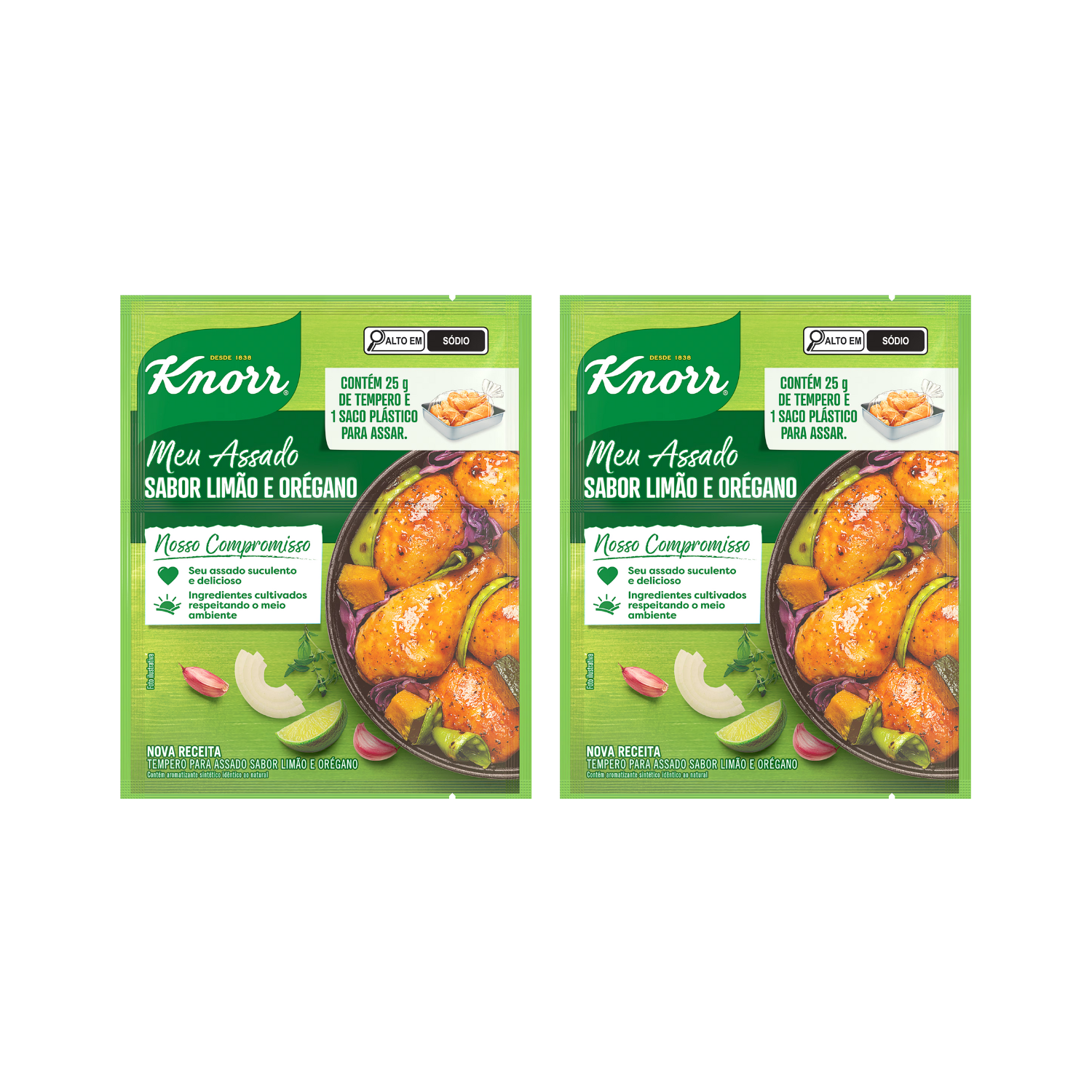 Knorr Tempero Meu Assado: Limão/Orégano (2x25g)