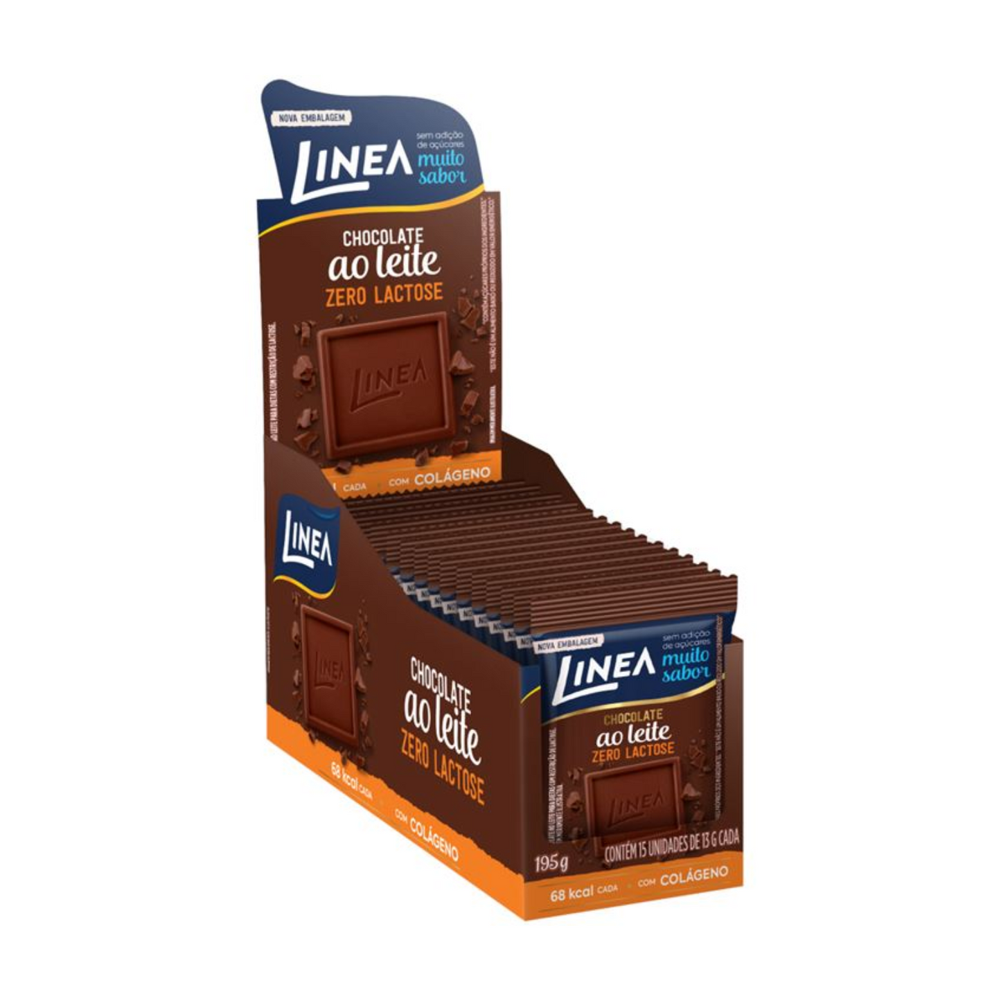 Linea Mini Chocolate ao Leite Zero Lactose Caixa (15x13g | 195g)