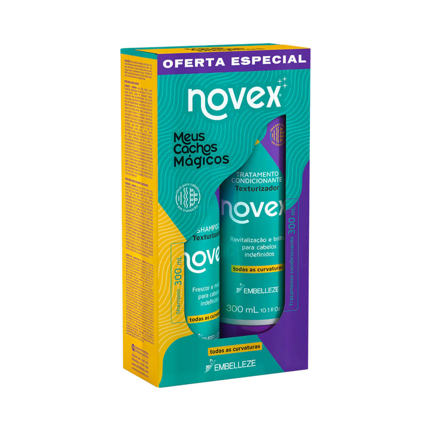 Novex Kit Shampoo + Condicionador Meus Cachos Mágicos (300ml)