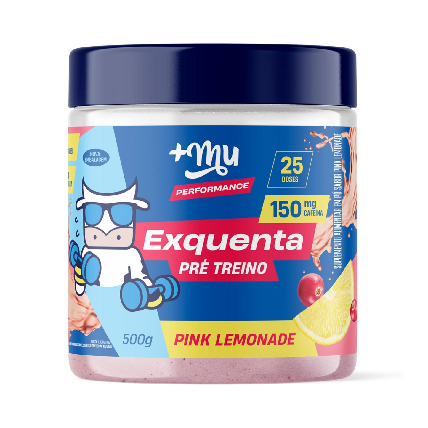 +Mu Pré-Treino Exquenta | Pink Lemonade (500g)