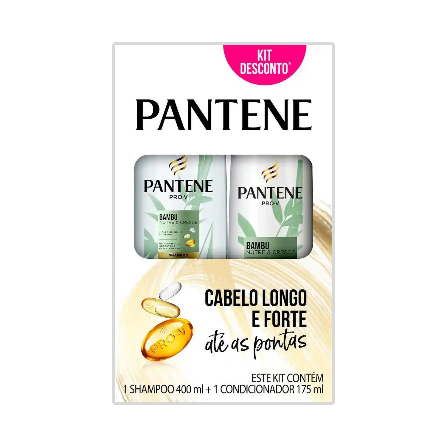 Pantene Bamboo Shampoo 400ml + Conditioner 175ml Kit – Brasil Eu Quero