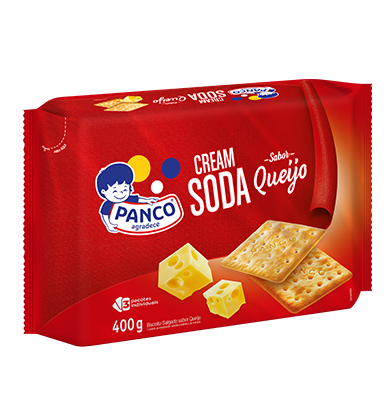 Panco Biscoito Cream Soda Sabor Queijo (400g)