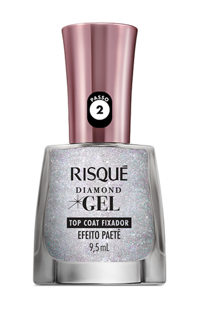 Risqué Esmalte Diamond Gel: Efeito Paetê (9,5ml)