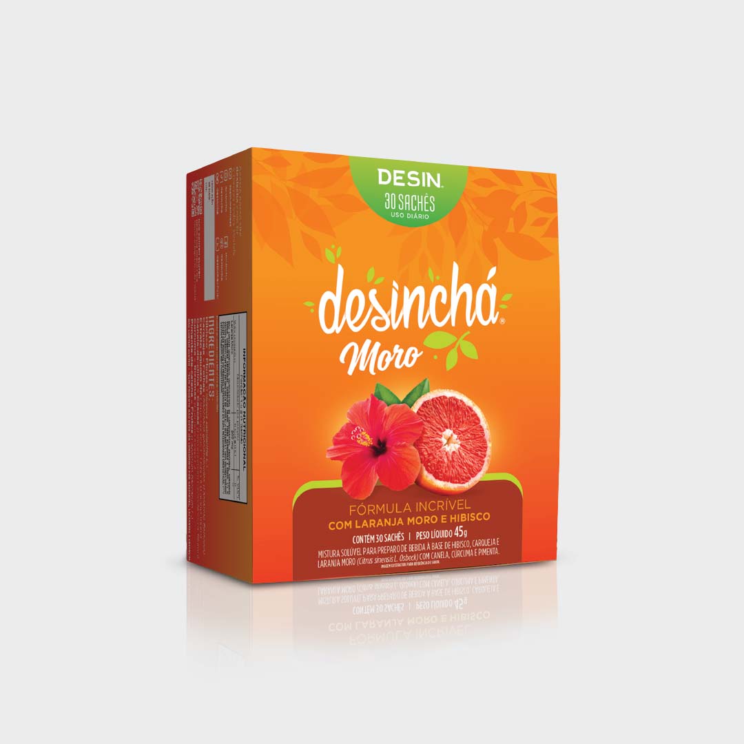 Desinchá Moro: Laranja Moro e Hibisco - Display 30 Envelopes (45g)