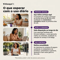 Vitaminas do Complexo B Alwaysfit  Metilfolato + Metilcobalamina 60 Cápsulas