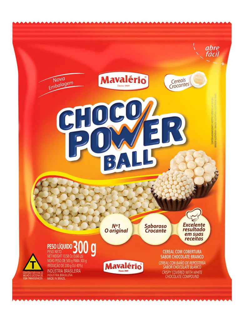 Mavalério Choco Power Ball Mini Branco (300g)