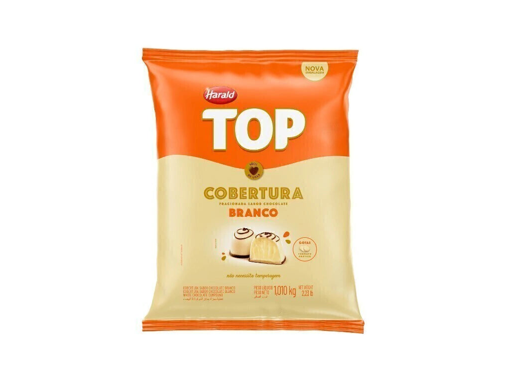 Cobertura de Chocolate Gotas Top Harald (1,010Kg)