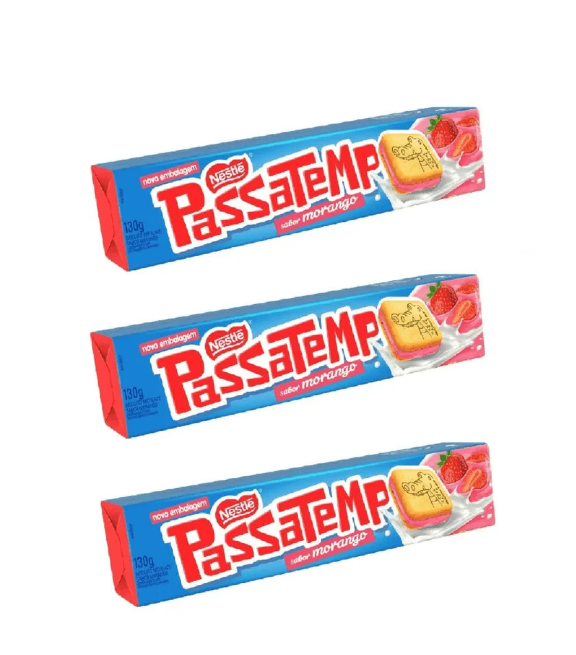 Nestlé Biscoito Passatempo® Recheio Morango (3x130g)