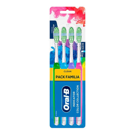Oral-B Kit com 4 Escovas Clean Cerda Macia