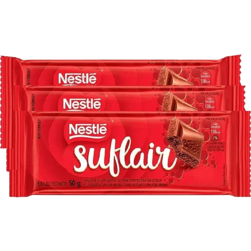 Nestlé Barras de Chocolate Suflair ao Leite (3x80g)
