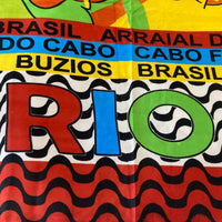Canga De Praia Viscose Brasil Rio De Janeiro Buzios Arraial Cor Verde Búzios Tamanho 100cm x 180cm