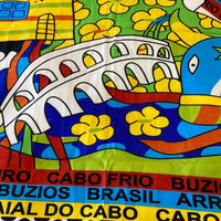 Canga De Praia Viscose Brasil Rio De Janeiro Buzios Arraial Cor Verde Búzios Tamanho 100cm x 180cm