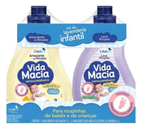 Kit Vida Macia Lava Roupas e Amaciante Líquido Bebê 1 L