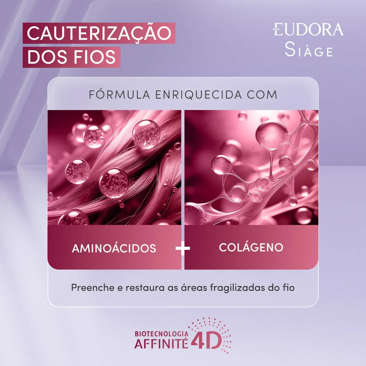 Siàge Máscara Capilar Cauterização dos Fios Eudora 250G