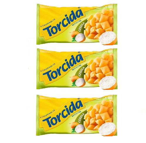 Salgadinho Lucky TORCIDA® Cebola 3 x 70 Gr.