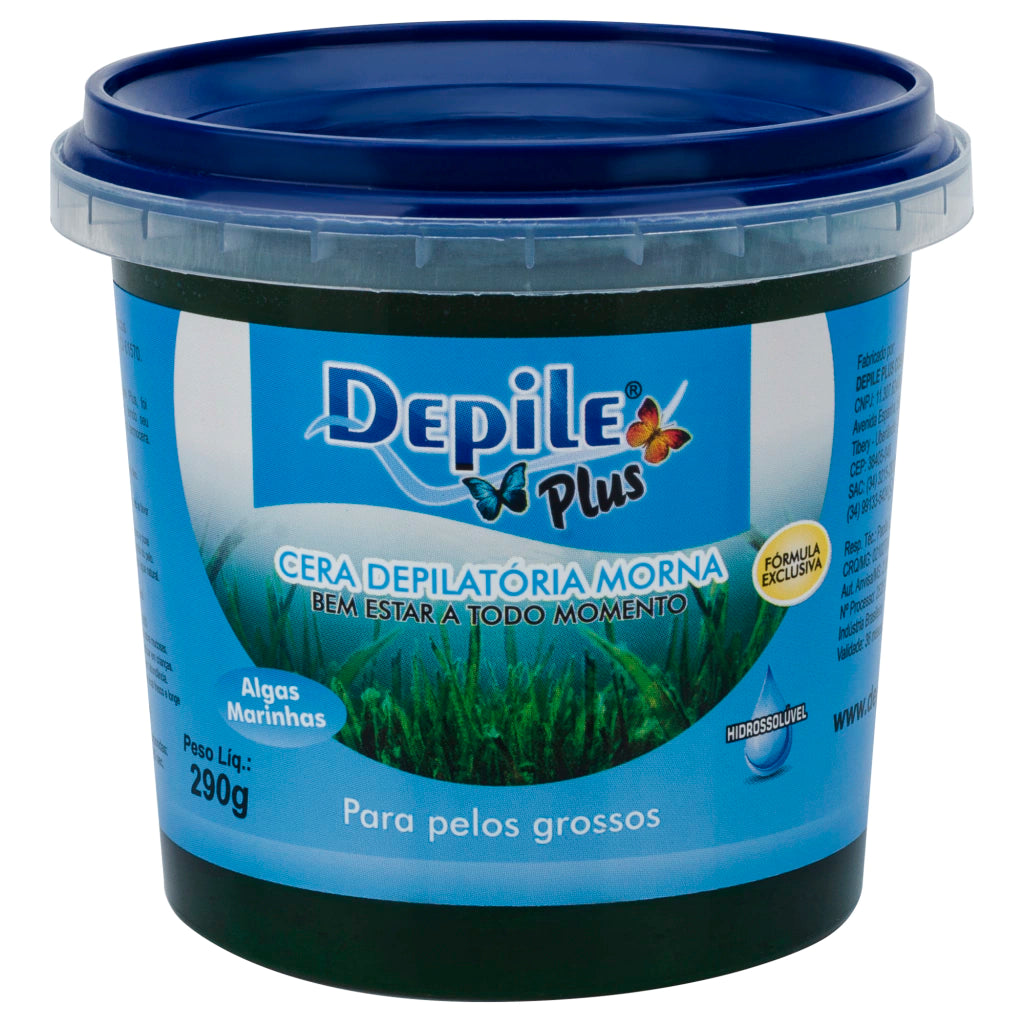 Cera Depilatória Algas Marinhas Método Depile Plus Hidrossolúvel (290g)