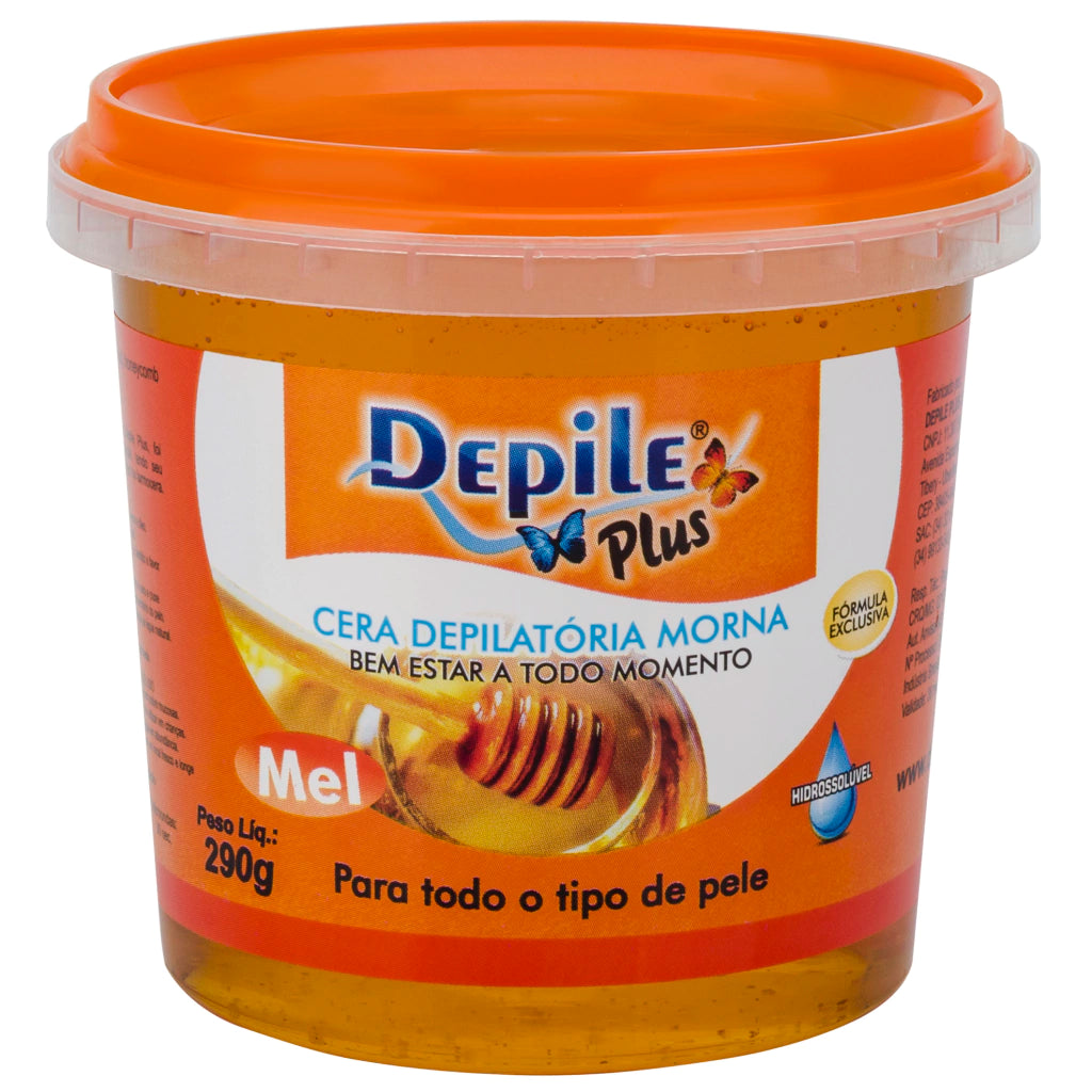 Cera Depilatória Mel Método Depile Plus Hidrossolúvel (290g)