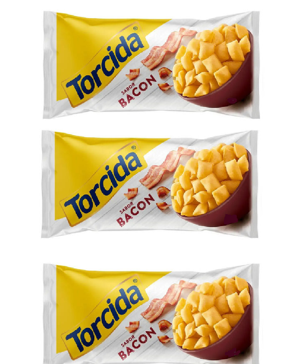 Salgadinho TORCIDA® Bacon 3 X 60 Gr.