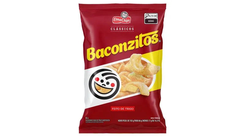 Salgadinho Baconzitos Elma Chips 86 Gr.