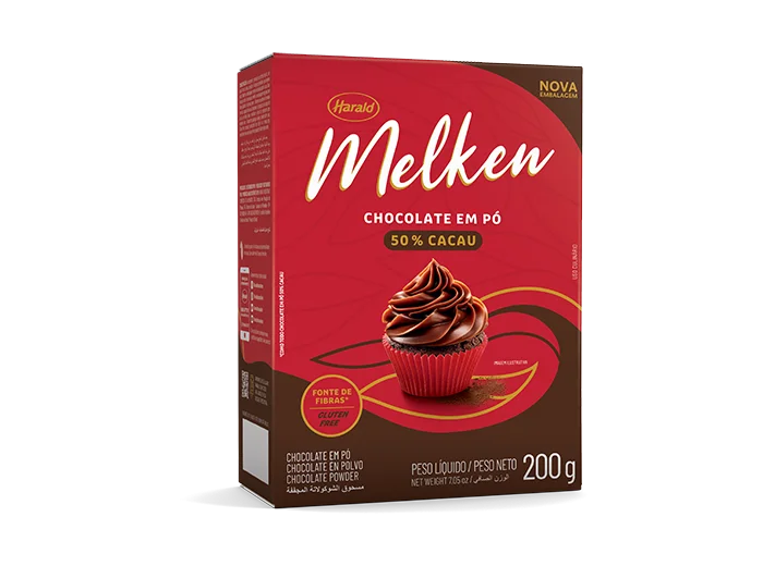 Chocolate em pó 50% cacau Melken 200G