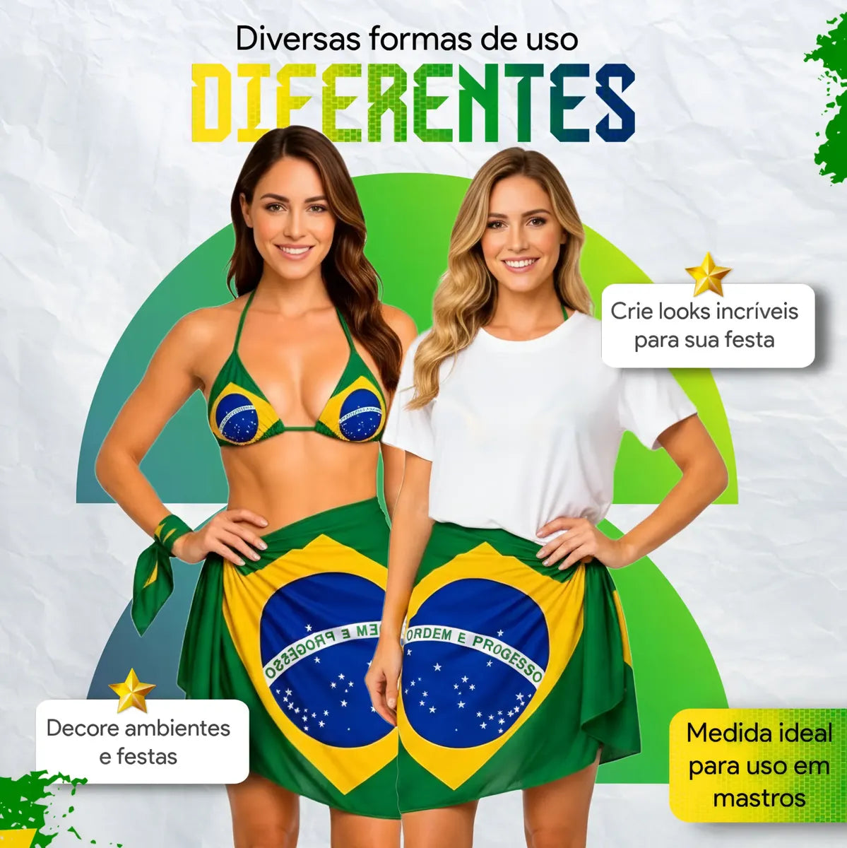 Bandeira Brasil 90 x 1,30cm