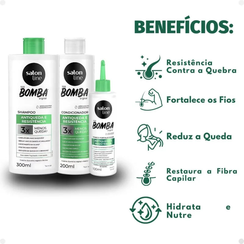 Salon Line - Kit Antiqueda e Resistência S.O.S. Bomba
