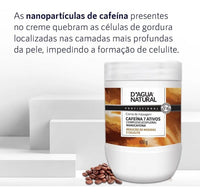 D'Agua Natural Creme para Corpo Massoterapia Cafeina 7 Ativos (650g)