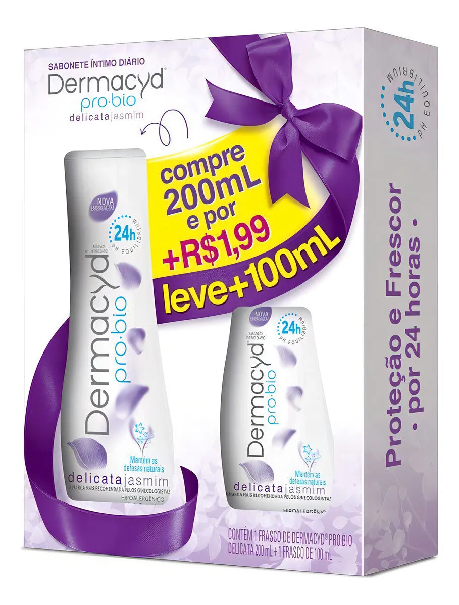 Kit Sabonete Líquido Íntimo Delicata Jasmim Dermacyd