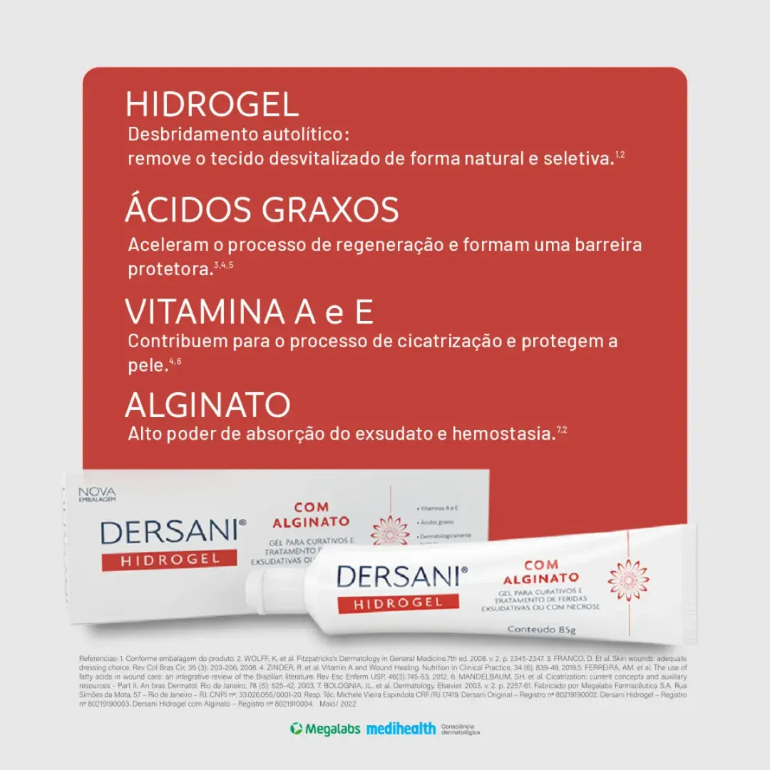 Dersani Hidrogel com Alginato Gel (85g). Oferta! 50% Off [Val.: 10/26]