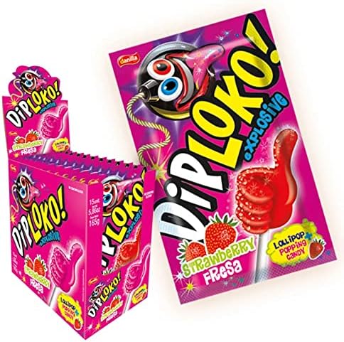 Pirulito Dip Loko Explosivo Sabor Morango (15x11g) (165g)