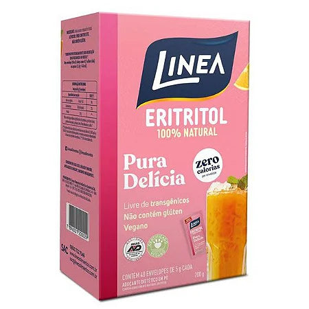 Linea Adoçante em Pó Eritritol 40 Sachês (200g)