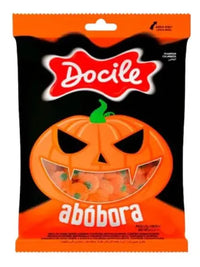 Bala De Goma Abobora Halloween 18g C/24 Unidades - Docile