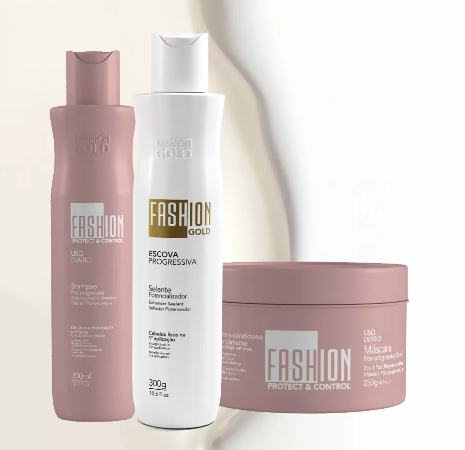 Fashion Gold Kit Escova Progressiva (300g)