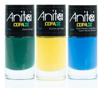 Kit 3 Esmaltes Anita Coleção Copa Do Mundo 2026 Vai Brasil!!!!