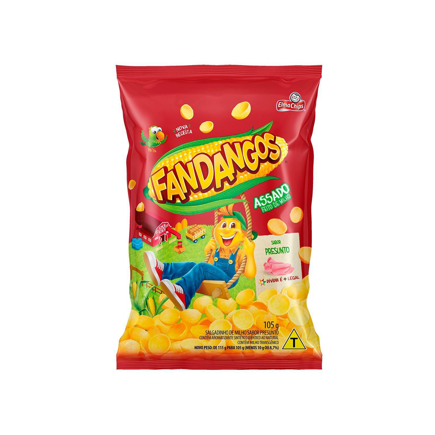 Elma Chips Salgadinho Fandangos: Presunto (105g)
