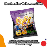 Marshmallow Olho Recheado Halloween Baunilha E Morango 250g