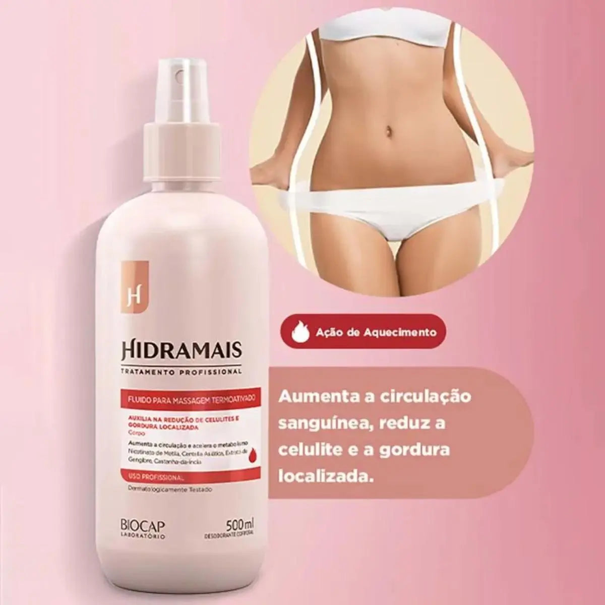 Fluido Para Massagem Termoativado Hidramais 500ml
