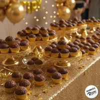 Forminha de Papel nº 5 - Laminada Ouro - 50 Unidades