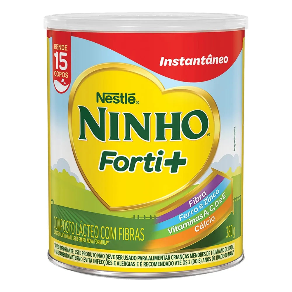Ninho Forti+ Composto Lácteo com Fibras Nestlé Lata 380g